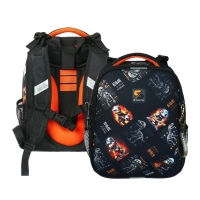 Рюкзак каркасный школьный 38 х 30 х 16 см, эргономичная спинка, Stavia "Динозавр 1", чёрный Рюкзак каркасный школьный 38 х 30 х 16 см, эргономичная спинка, Stavia "Динозавр 1", чёрный