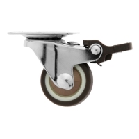 Колесо мебельное CAPPIO d=30,с стопором, поворотное, мягкий ход, покрытие TPR Колесо мебельное CAPPIO d=30,с стопором, поворотное, мягкий ход, покрытие TPR