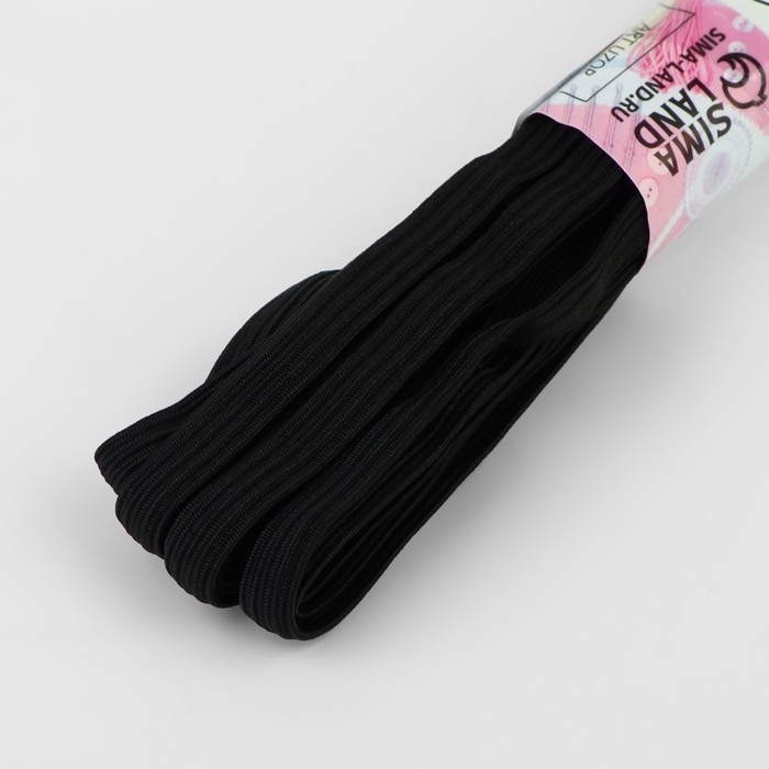 Резинки бельевые, 6 мм, 5,5 &plusmn; 0,5 м, 4 шт, цвет чёрный