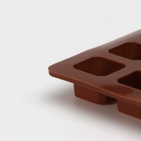 Форма для кондитерских украшений Доляна &laquo;Англ.алфавит&raquo;, силикон, 18&times;15 см, 30 ячеек (2&times;2 см), цвет коричневый