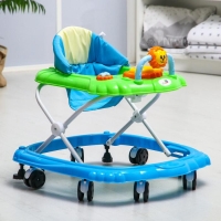 Ходунки &laquo;Львенок&raquo;, 8 колес, тормоз, муз., игрушки, синий-зеленый