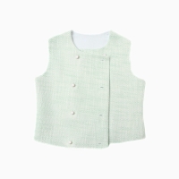 Новый год. Жилетка для девочки, MINAKU :Party Dress, цвет зеленый, рост 146 см