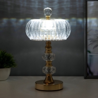 Настольная лампа сенсорная "Ренди" LED 3Вт 3000-6000К USB АКБ диммер золото 15,5х15,5х30 см   102220