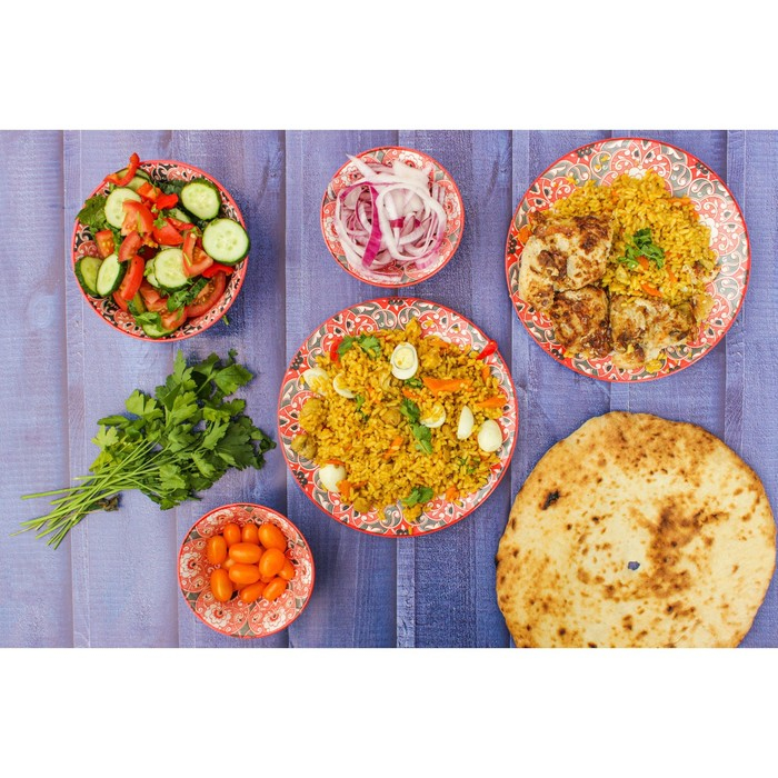 Салатник керамический Доляна &laquo;Джавлон&raquo;, 600 мл, d=14,5 см, цвет красный