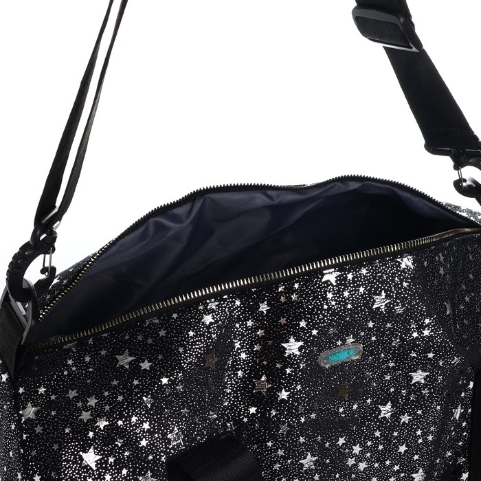 Сумка детская спортивная плюшевая для девочки с блестками &laquo;Звёзды&raquo; чёрный