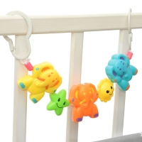 Растяжка на коляску/кроватку &laquo;Слоники&raquo;, 3 игрушки, цвет МИКС, Крошка Я