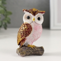 Сувенир полистоун "Филин на ветке" МИКС 3,5х5х8 см