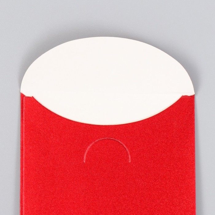 Конверт денежный бумага Конверт денежный бумага "Счастье" набор 6 шт красный с золотом 9х17 см