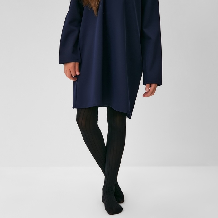 Колготки детские MINAKU цвет черный, рост 122-128 (6-8 л)