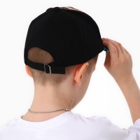 Кепка детская для мальчика &laquo;Волны&raquo;, аниме, цвет чёрный, р-р 52-54, 5-7 лет