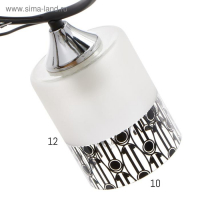 Люстра ГАЛЛОП 890531 3х60Вт Е27 черный/матовый белый с черным рисунком