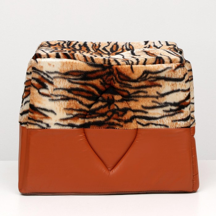 Дом-трансформер квадратный 43 х 43 х 34 см, расцветка тигр Дом-трансформер квадратный 43 х 43 х 34 см, расцветка тигр