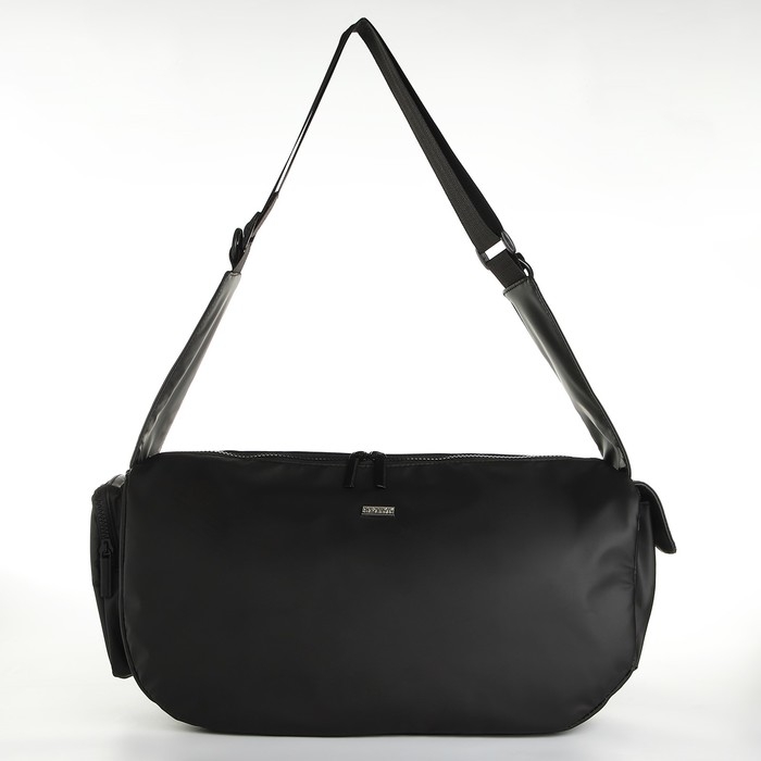 Сумка спортивная с боковыми карманами, черный цвет Сумка спортивная с боковыми карманами, черный цвет