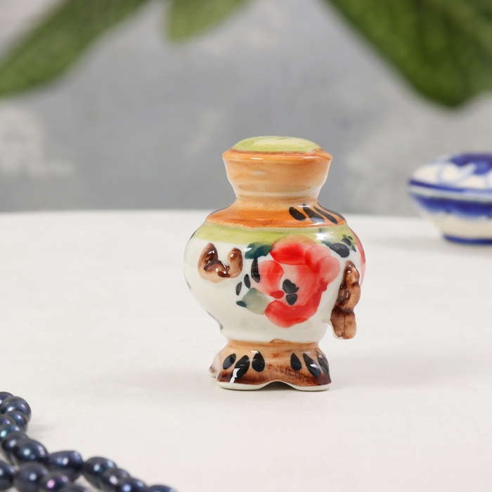 Сувенир &laquo;Самовар малый&raquo;, 8.5 х 4 см, гжель, цвет