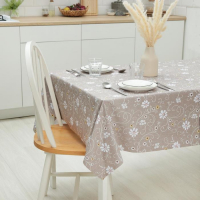 Клеёнка на стол &laquo;Ромашковое поле&raquo;, на тканевой основе, ширина 137 см, рулон 20 метров, толщина 0,25 мм, цвет коричневый