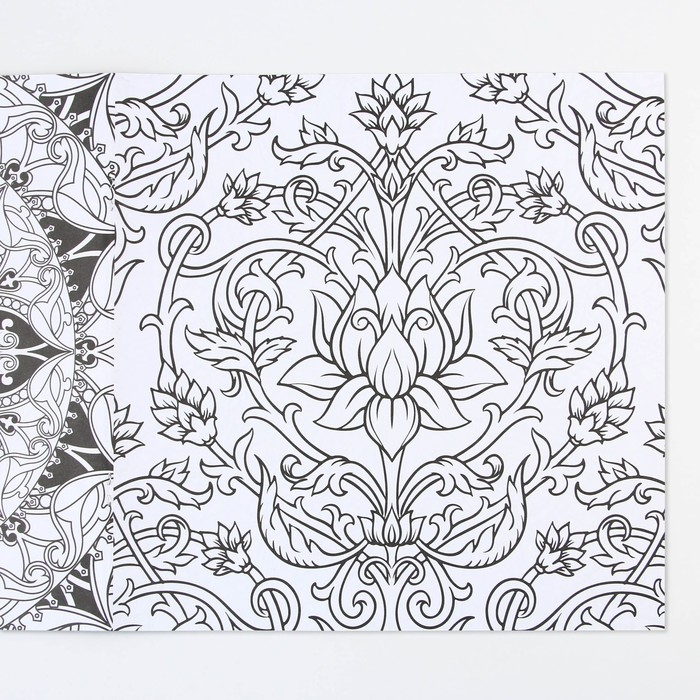 Раскраска - антистресс, альбом &laquo;Волшебные узоры&raquo; 20 стр.