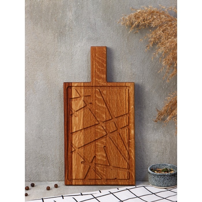 Доска разделочная и для подачи &laquo;Беличе&raquo;, 29&times;15&times;2 см, дуб