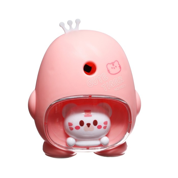 Точилка механическая с контейнером Точилка механическая с контейнером "Котик", МИКС