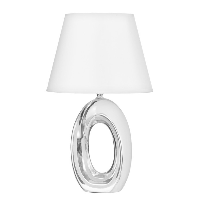 Настольная лампа "Кэтрин" Е14 40Вт бело-серебристый 25х25х40 см RISALUX