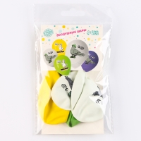 Воздушный шар латексный 12" &laquo;Крутые птицы&raquo;, 5 шт.