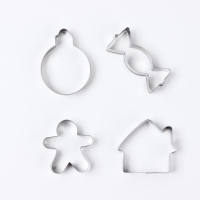 Новый год. Набор форм для печенья «Новогодняя почта», металл, 4 шт Новый год. Набор форм для печенья «Новогодняя почта», металл, 4 шт