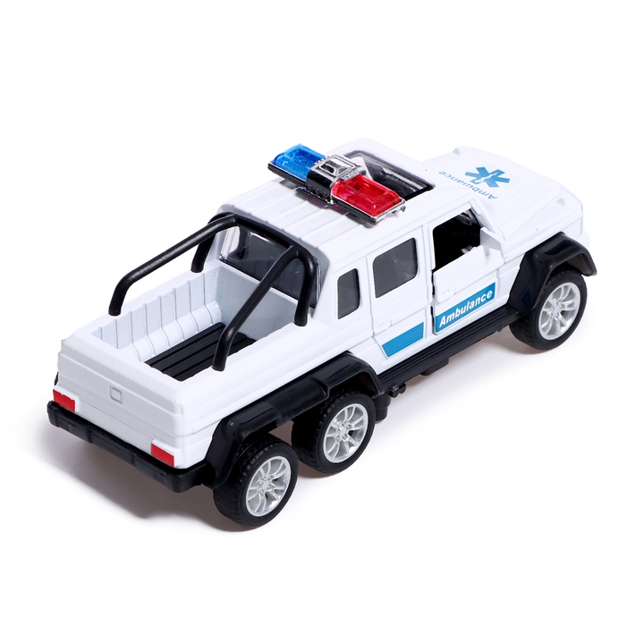 Машина металлическая &laquo;Джип 6X6 спецслужбы&raquo;, 1:32, инерция, цвет белый