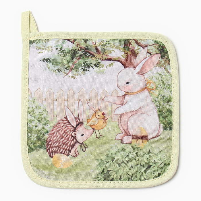 Набор кух. Доляна "Зверьки": варежка 20х28 см, прихватка 17х17 см, 35% хл, 65% пэ