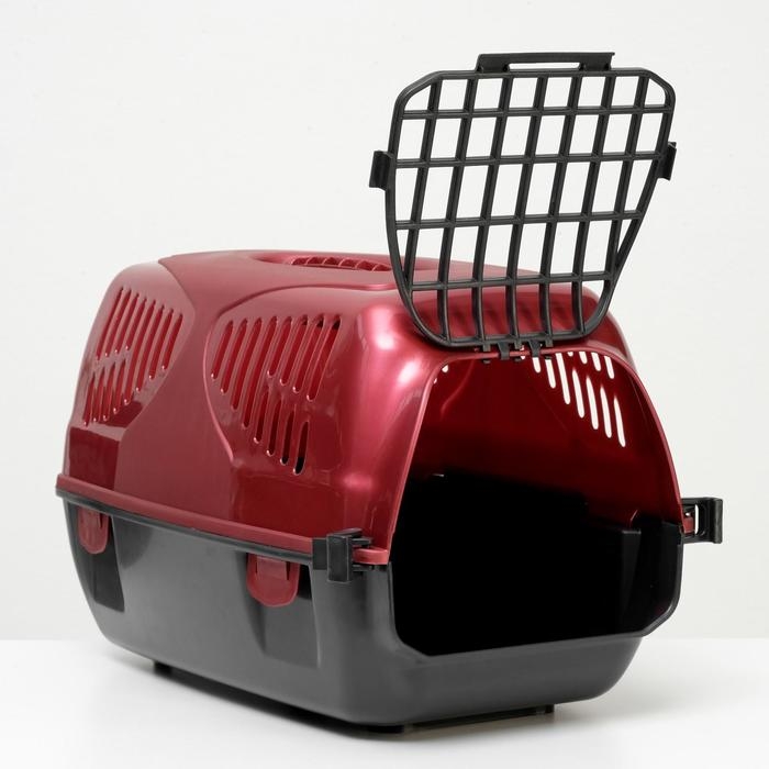 Переноска для животных Переноска для животных "Сириус", 33,5 х 31 х 50 см, красный перламутр