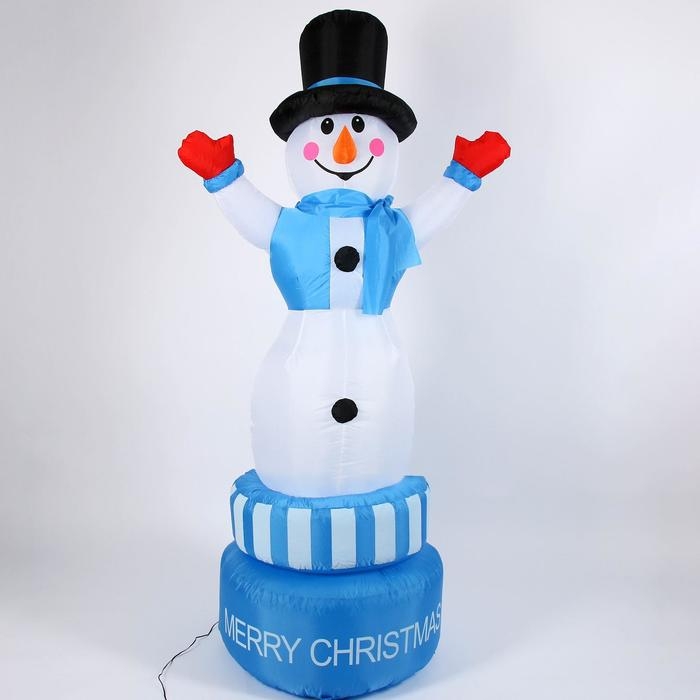 Надувная фигура Надувная фигура "Снеговик" вертится вокруг себя, 210 см