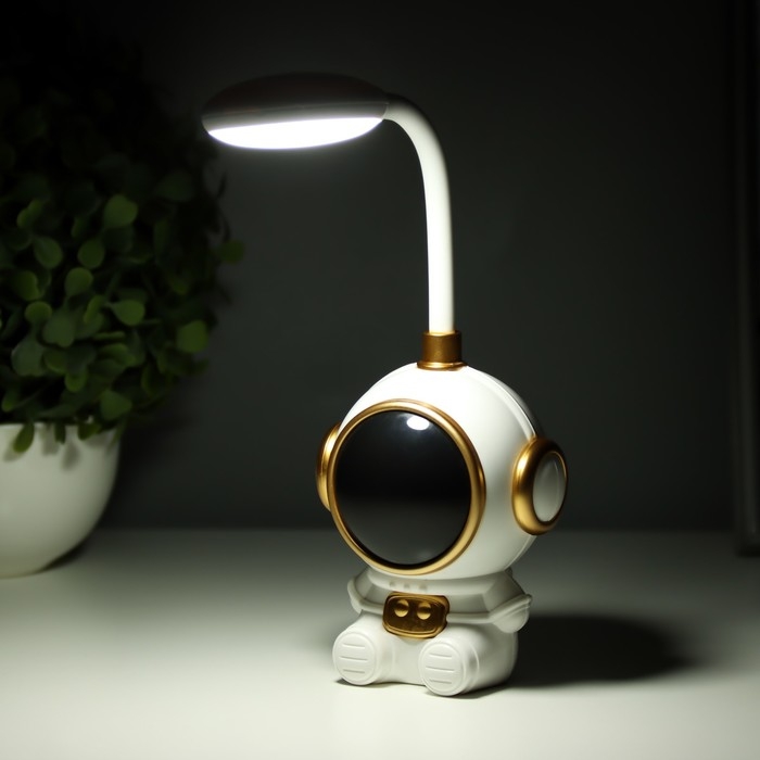 Ночник Ночник "Комонавт" LED 3Вт USB АКБ бело-золотой 8х7х20 см