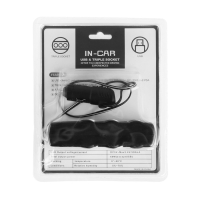 Разветвитель прикуривателя, 3 гнезда, 1 USB 0.5 А, 60 Вт, 12/24 В, провод 40 см Разветвитель прикуривателя, 3 гнезда, 1 USB 0.5 А, 60 Вт, 12/24 В, провод 40 см