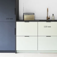 Ручка CAPPIO RT001BL, L=120 мм, м/о 96 мм, цвет черный Ручка CAPPIO RT001BL, L=120 мм, м/о 96 мм, цвет черный