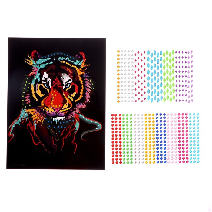 Мозаика стразами &laquo;Тигриный взгляд&raquo;. Набор для творчества