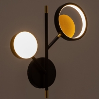 Бра 2292/2 LED 30Вт 3000-6000К черно-золотой 39х36х6 см