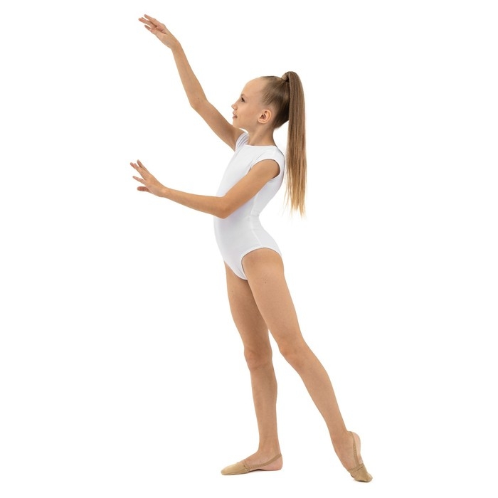 Купальник для гимнастики и танцев Grace Dance, р. 32, цвет белый
