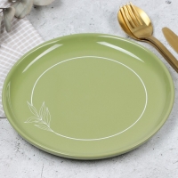 Тарелка керамическая &laquo;Олива&raquo;, 19.6 см, цвет зелёный