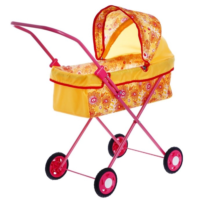 Коляска кукольная № 1, цвета МИКС Коляска кукольная № 1, цвета МИКС