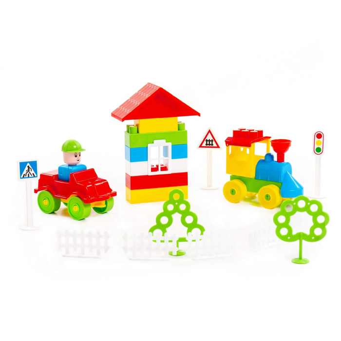 Конструктор &laquo;Строитель&raquo;, 68 деталей