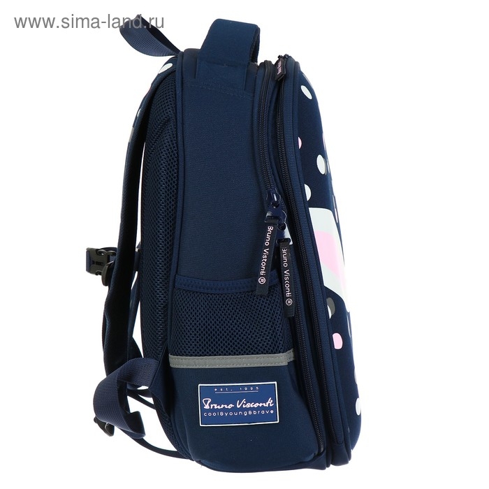 Рюкзак каркасный 36 х 28 х 17 см, + пенал, Bruno Visconti "Ушастик"