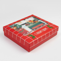 Набор подарочный "Этель" Новогодняя ярмарка, фартук, полотенце, прихватка