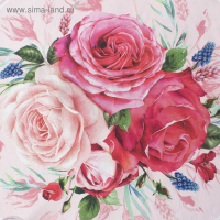 Скатерть круглая Этель &laquo;Розы&raquo; d=220 см, 100 % хлопок