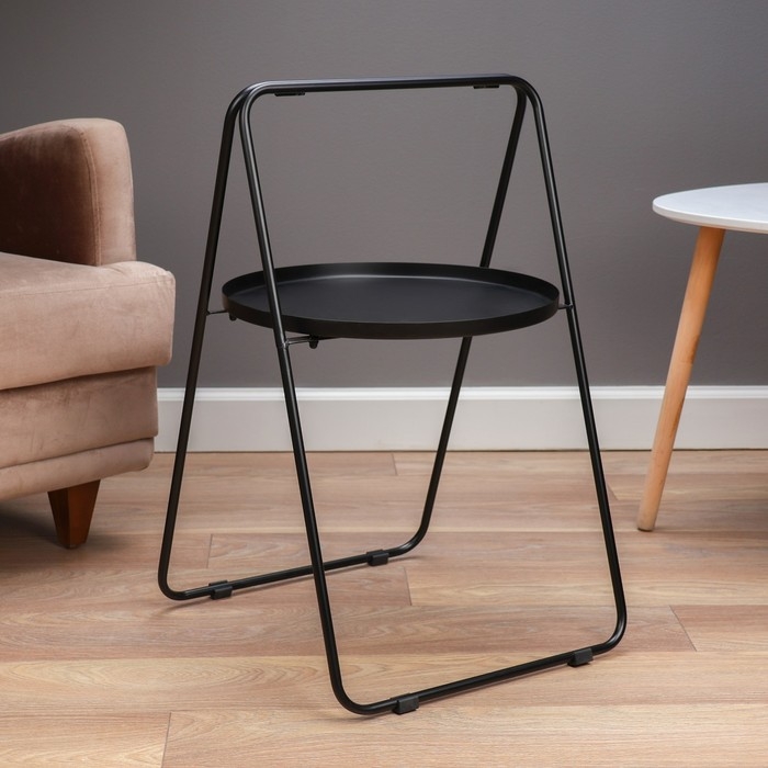 Кофейный столик "Барн" YS-8568, черный 44х42х68 см