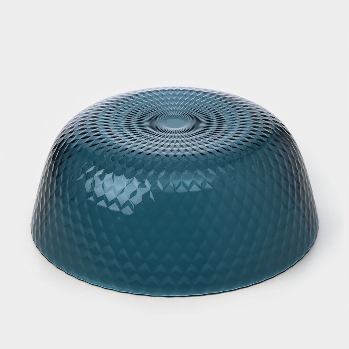 Набор столовый стеклянный &laquo;Идиллия&raquo;, 19 предметов: 6 тарелок d=25 см, 6 тарелок d=19 см, 6 тарелок d=18 см, салатник d=23 см, цвет лондон топаз