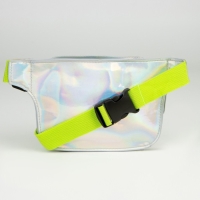 Сумка детская для девочки поясная "Авокато", на молнии, цвет зелёный Сумка детская для девочки поясная "Авокато", на молнии, цвет зелёный