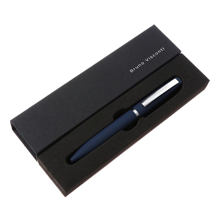 Ручка шариковая поворотная, 1.0 мм, BrunoVisconti PORTOFINO, стержень синий, металлический корпус Soft Touch синий, в футляре Ручка шариковая поворотная, 1.0 мм, BrunoVisconti PORTOFINO, стержень синий, металлический корпус Soft Touch синий, в футляре