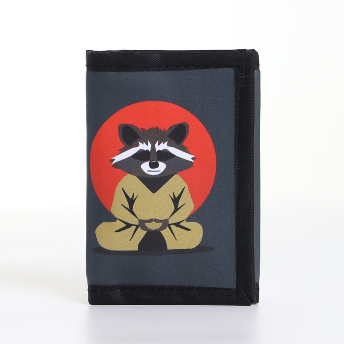 Кошелёк детский на липучке &laquo;Выбражулька&raquo;, цвет тёмно-серый