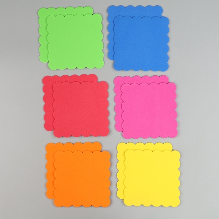 Набор фигурок из EVA Набор фигурок из EVA "Квадрат", 12 шт, цвет МИКС