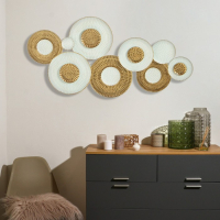 Декор настенный металл "Пустыня" белый с золотом 53,5х6,5х110 см Декор настенный металл "Пустыня" белый с золотом 53,5х6,5х110 см