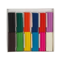 Пластилин мягкий (восковой) 12 цветов 180 г &laquo;Каляка-Маляка&raquo;, со стеком