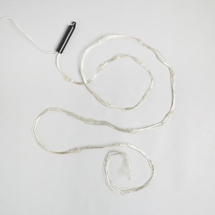 Гирлянда &laquo;Конский хвост&raquo; 8 нитей по 2 м, IP20, серебристая нить, 160 LED, свечение белое, USB